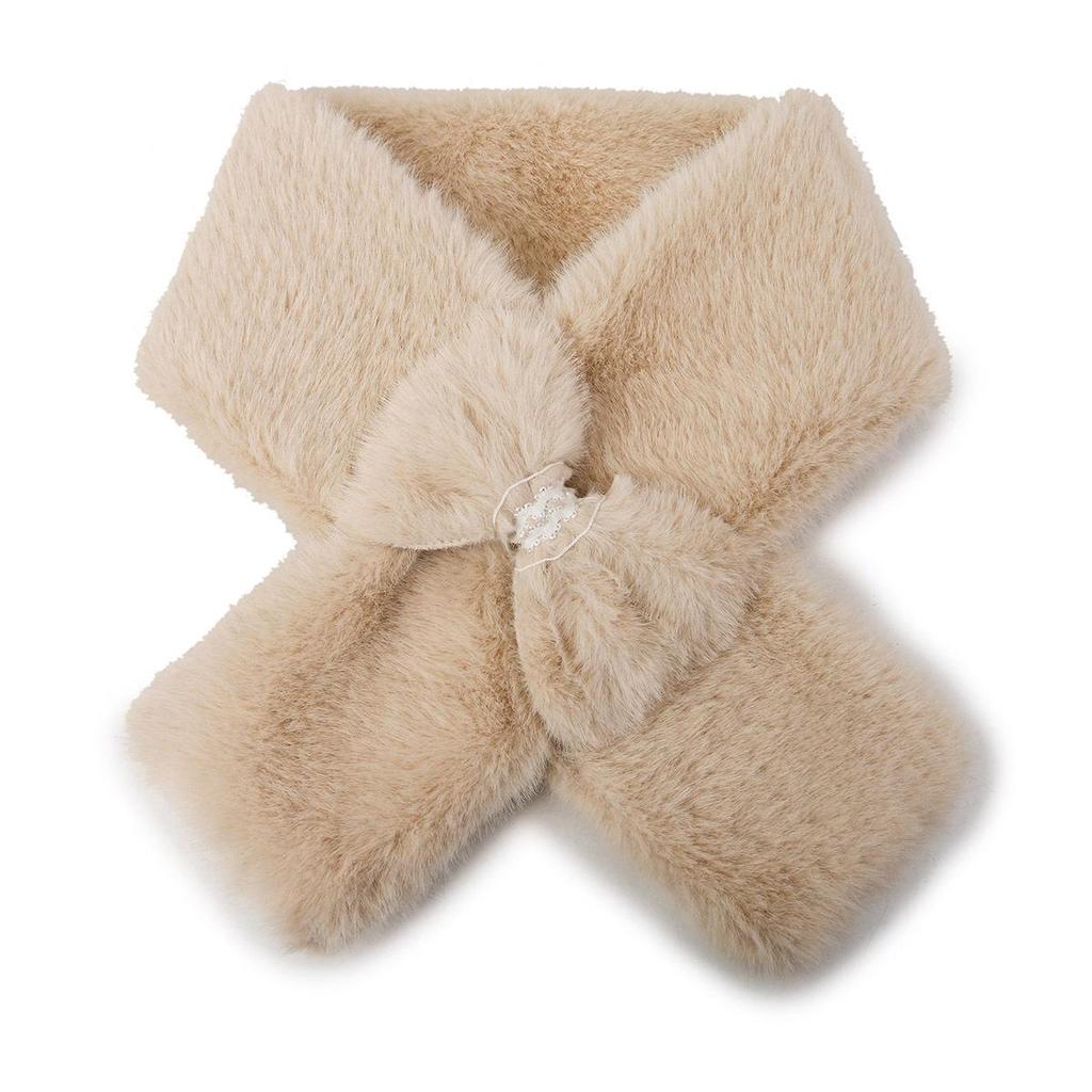 Cozy Korean-Style Women's Scarf: Soft, Furry, Warm, and Age-Reducing Neckband for Autumn and Winter