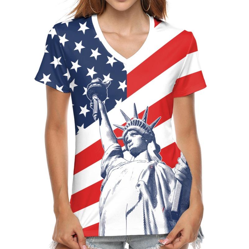 Summer Women's T-Shirt Pink Ribbon Print V-Neck T-Shirt 3d Print Casual Clothing Short Sleeve Female Design Oversized T-Shirt