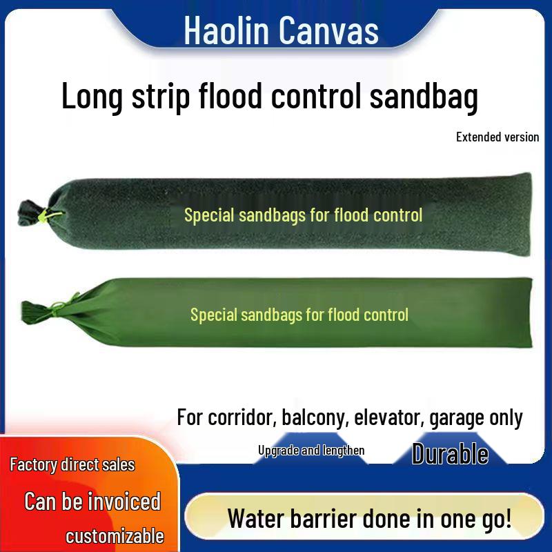 

Heavy-Duty Canvas Flood Control Sandbags and Strips for Home Use - Water Barrier and Firefighting Solution Thickened Canvas Drawstring Sandbag (20 x 100 cm)