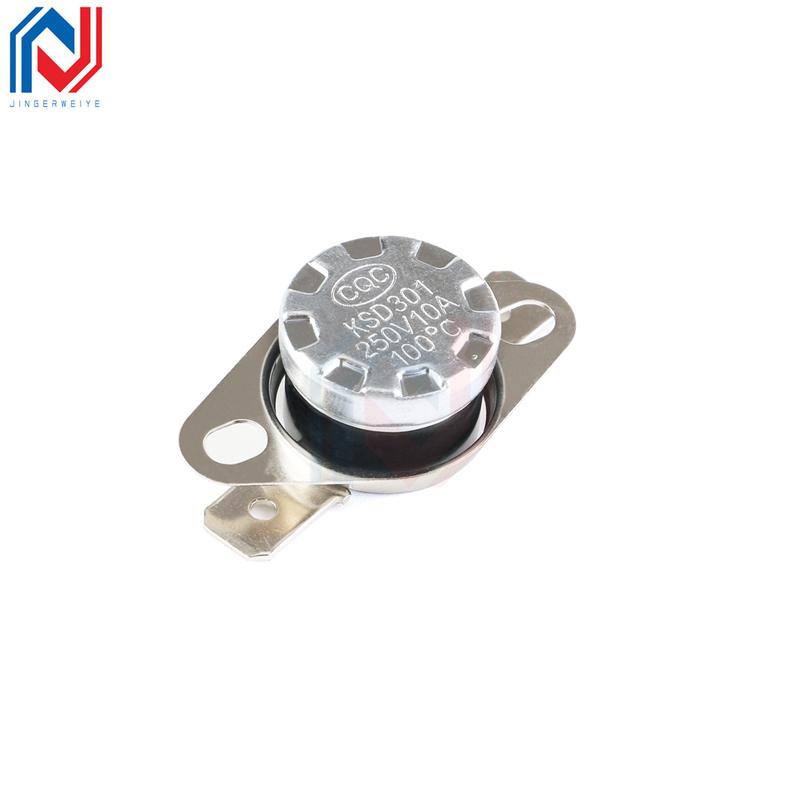 2Pcs KSD301 250V 10A 40~160 degree Ceramic Normally Open/Normally Closed Temperature Switch Thermostat 40 70 80 90 100 110 Normally Open