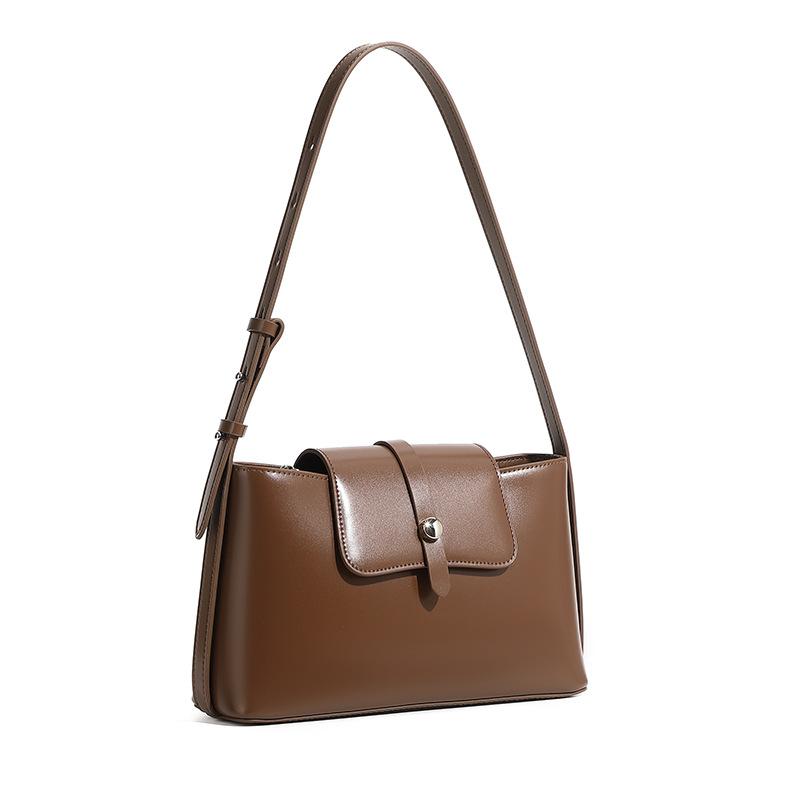 This Genuine Leather Niche Design Commuting Fashion Simple and Elegant Versatile Shoulder and Armpit Bag