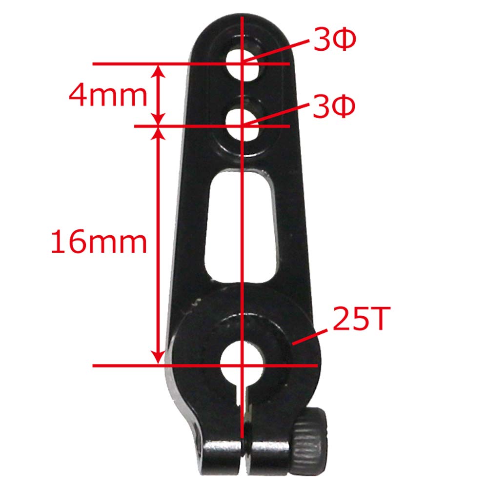 Eagle SP Direct Servo Horn V2 3.0mm Hole (for Futaba) [Black]