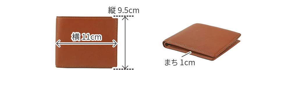 genuine [SONNE] Bi-fold wallet, leather, men's, black, SO-SOS010A-BK