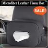 Car Tissue Box Car Interior Accessories For BMW M Performance F30 F10 E90 F20 E46 E60 X7 Leather Tissue Storage Bag Kleenex Case