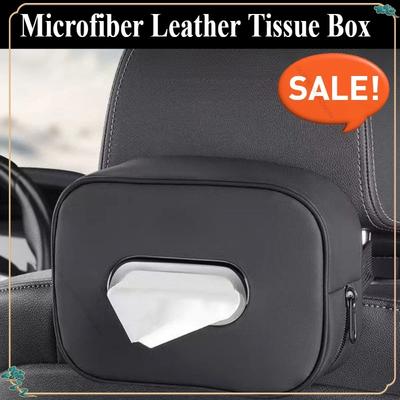 Car Tissue Box Car Interior Accessories For BMW M Performance F30 F10 E90 F20 E46 E60 X7 Leather Tissue Storage Bag Kleenex Case