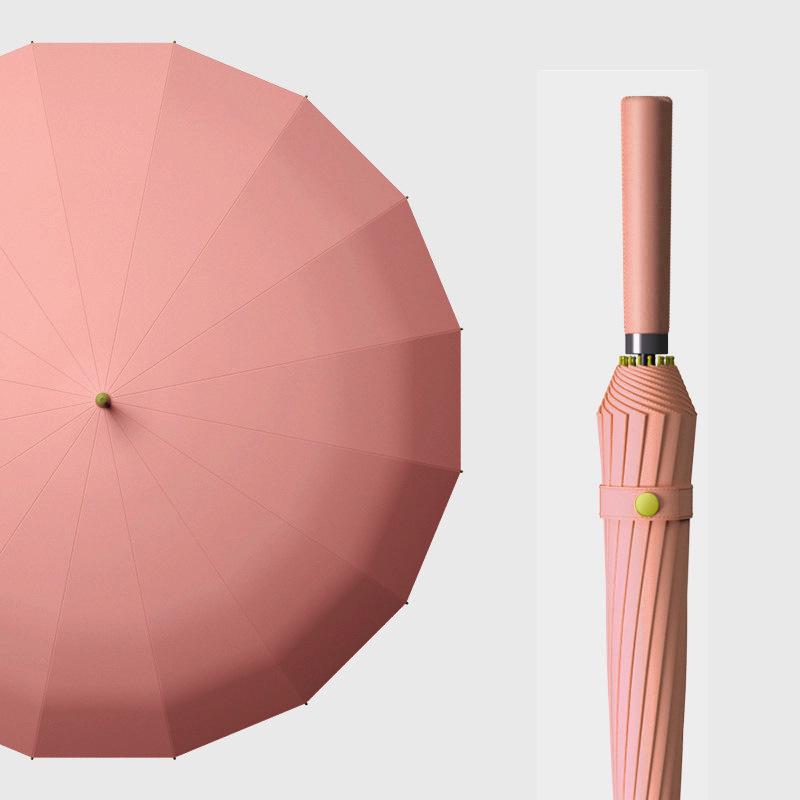 24-Rib Windproof Extra-Large Automatic Umbrella, Long Handle, for Men and Women, Customizable Logo