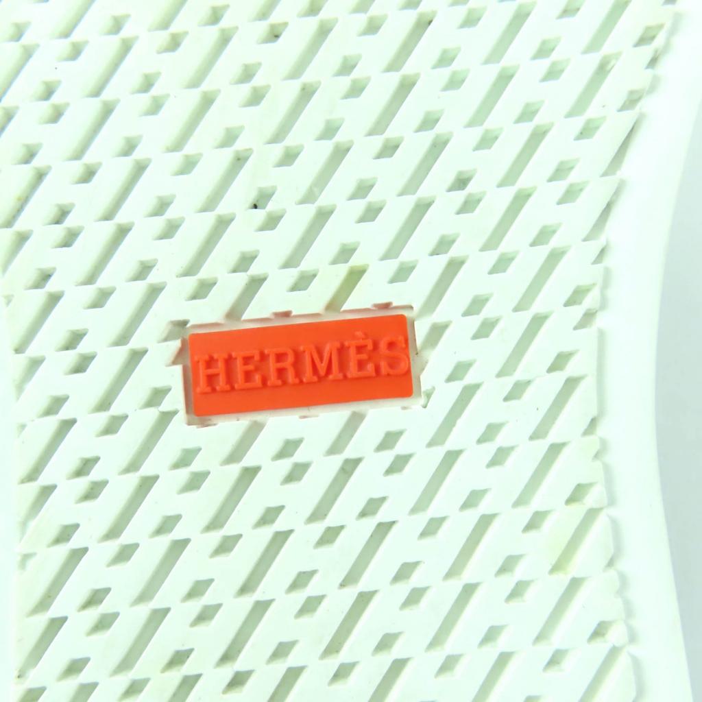 Ausgezeichnete HERMES Sneaker Day Kelly Schnalle Schnürschuhe schwarzes Leder Damen 35 Gebraucht