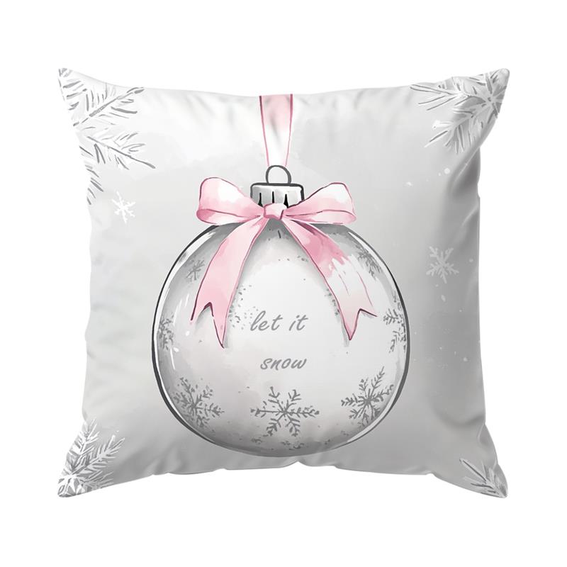 

Домашний Декор Розовый Гном и Снеговик Рождественские Подушки Узор Наволочка Подходит для Дивана Спальни Автомобиля Наволочка 16x16Inch