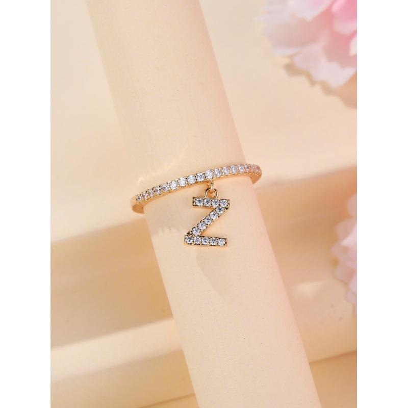 

Creative letter pendant, fresh and sweet ring. no. 10
