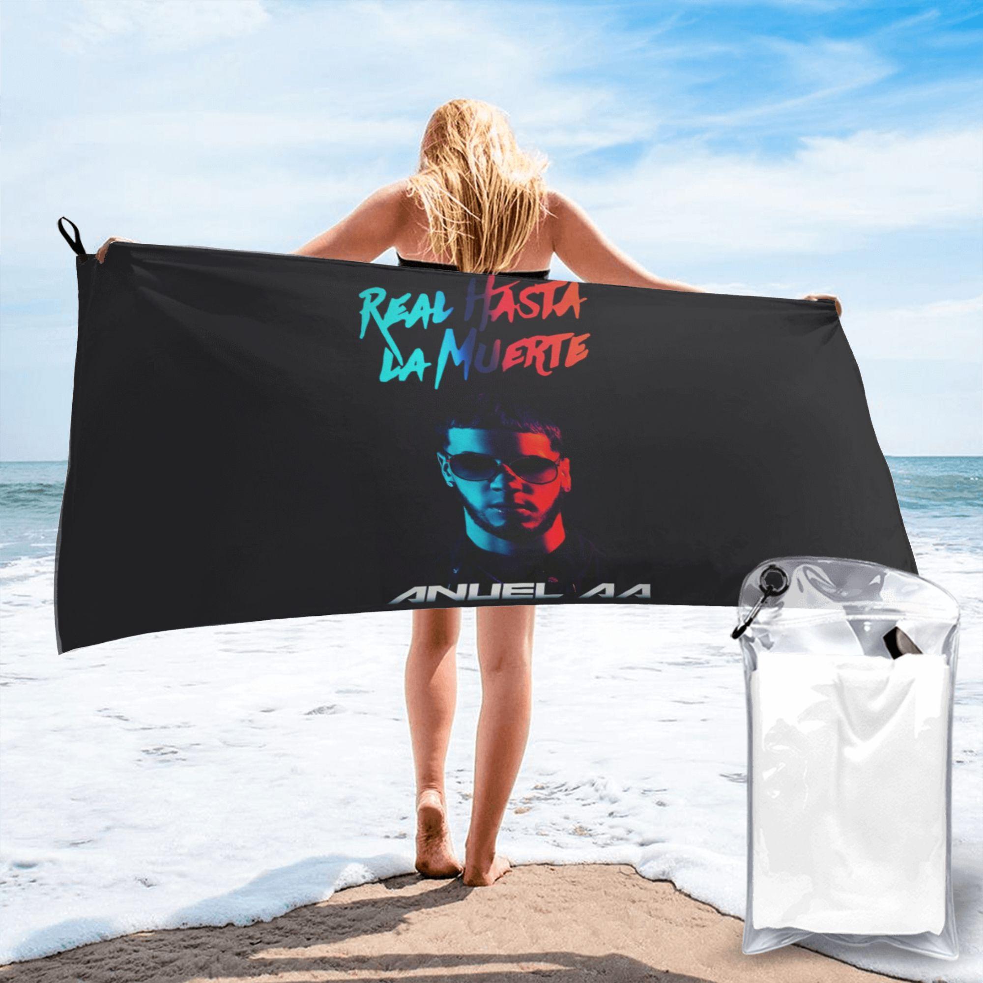 

Fashion Hot Rapper Anuel AA Beach Towel Soft Microfiber Quick Dry Absorbent Quick Towels For Bath W30*H60(CM)