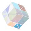 Dichroic Cube Prism Colorful Glass Cube Prism for Physics Teaching Research Decoration Art Education 18x18x18mm