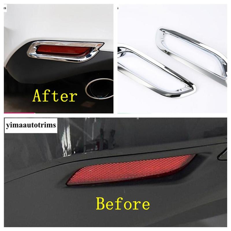 Car Rear Fog Lights Lamps Frame Decoration Cover Trim For Toyota Camry XV70 2018 ABS Chrome Exterior Accessories