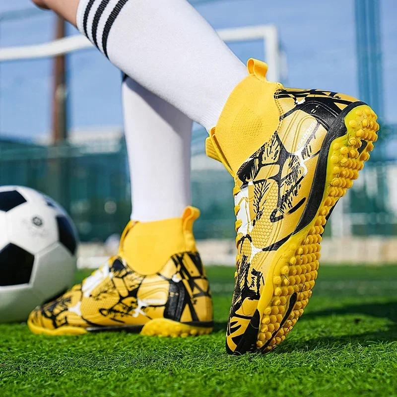 Professional Men's Soccer Football Shoes Breathable Anti-slip Men Sneaker Training High Quality Comfortable Lace Up Man Sneakers