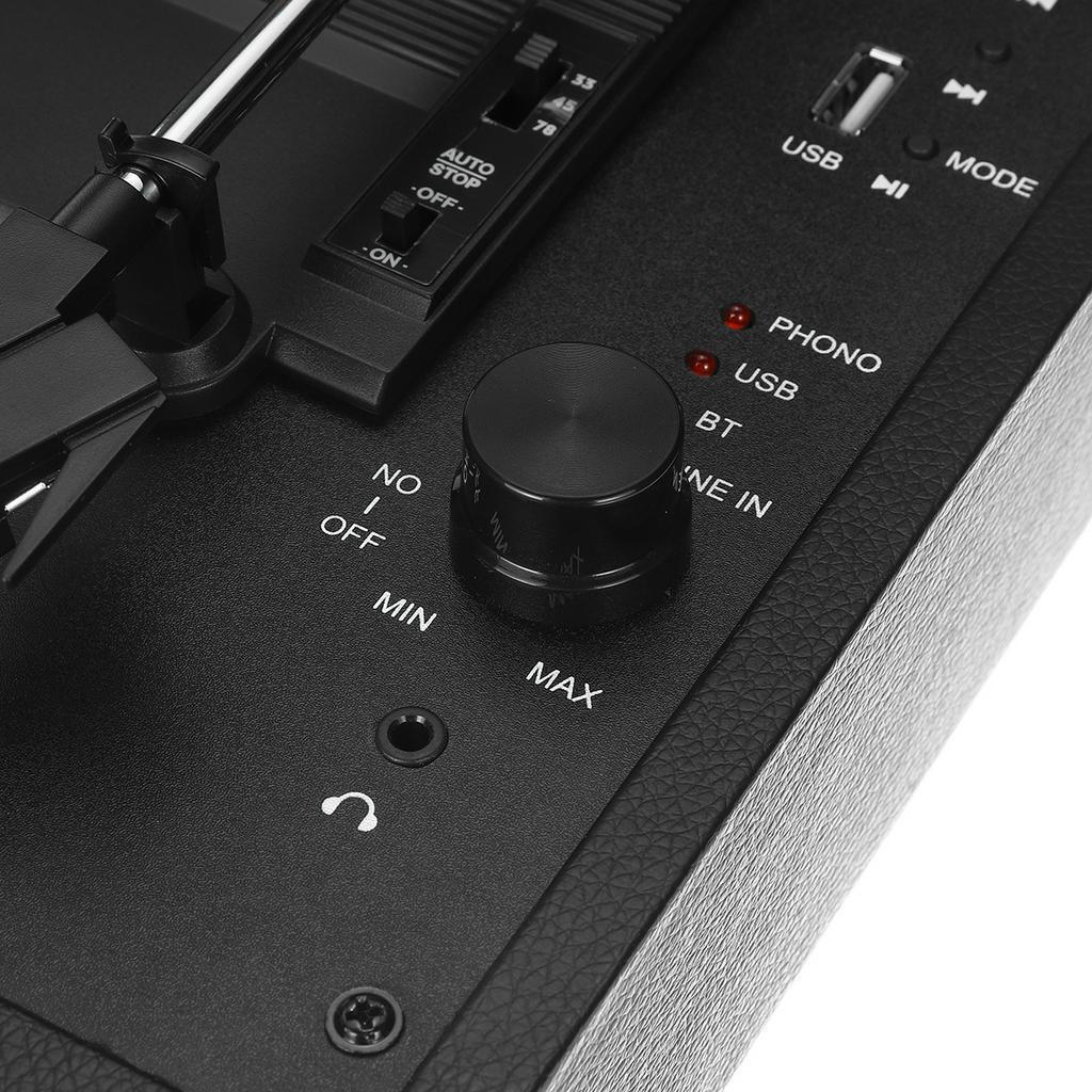 33/45/78RPM Record Vintage Phonograph Record Player Music Player Stereo Sound Turntables Portable Turntable Player with Speakers