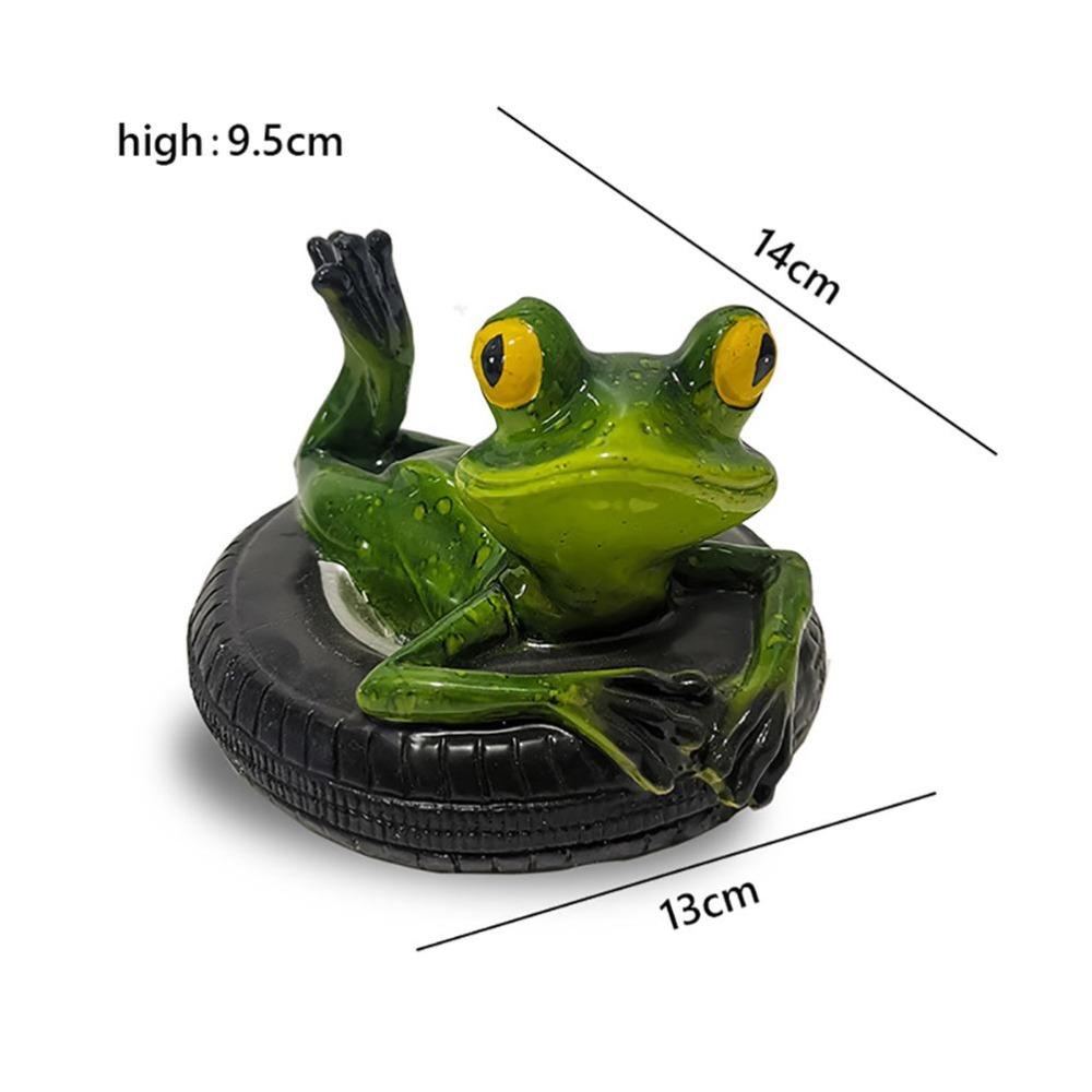 Waterproof Frog Sculpture Resin Material Floating Frog Ornament Decorative Frog Statue Fish Tank