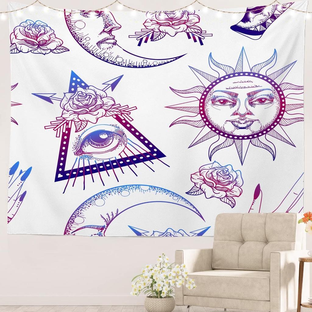 Rosa Kirschblüten Chinesische Landschaftsmalerei China Blüte Picknickmatte Hippie Trippy Wandteppich Wandkunst Dekor für Schlafzimmer Wohnzimmer