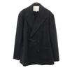 SETCHU Made In Italy Wool Blend Beams Double Tailored Jacket 2 Black Men's Used