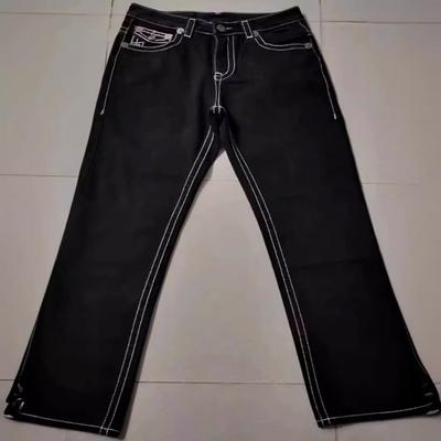 EastRogue American High Street Casual Brand White Thick Thread Straight-leg Jeans for Men