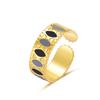Drip Ring Stainless Steel French Retro Gradual Change Color Opening Design Titanium Steel Ring Non-Fading Hand Jewelry