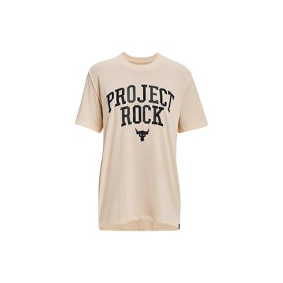 Project Rock Printed Blend Crew Neck T-Shirt Women Tops Puff-Pink 1377449-804