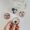 Factory Custom Cute Animal Head Mobile Phone Holder Puppy Head Phone Grip Popular Crystal Ball Phone Socket Custom Logo