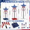 3PCS Veterans Day Table Decorations Rustic Patriotic 4th of July Tiered Tray Decor, Red White and Blue Decor Veterans Day