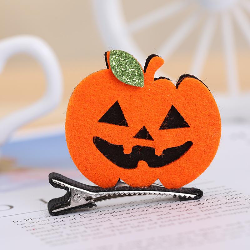Cute 3D Halloween Hair Clips Pumpkin Ghost Bat Witch Hat Hair Pins Kids Cosplay Party Decorative Hair Accessories