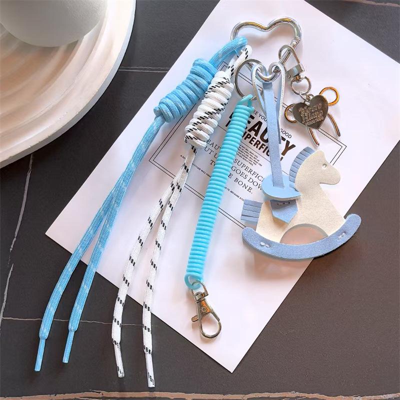 Year of the Horse Unicorn Keychain: Cute Pony Pendant Exquisite Figurine for Backpack