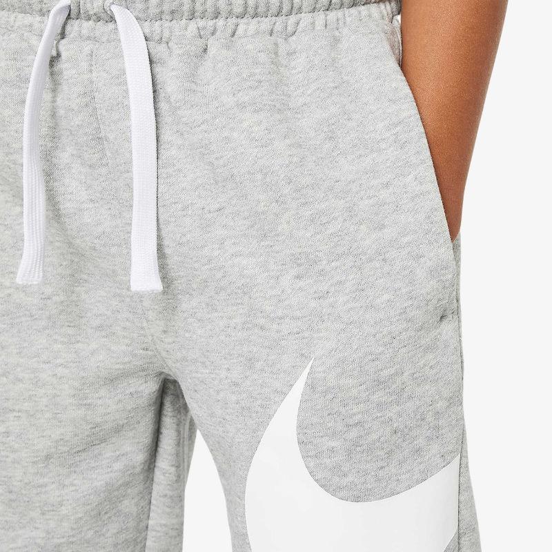 Nike Letter Print Low Waist Cuffed Pants Kids Bottoms Dark-Gray DO3601-063