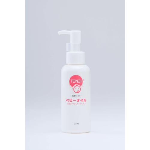 TENEI Baby Oil, 95ml, Pump Type, Additive-Free, Fragrance-Free, Made In Japan, Suitable for Newborns and Up