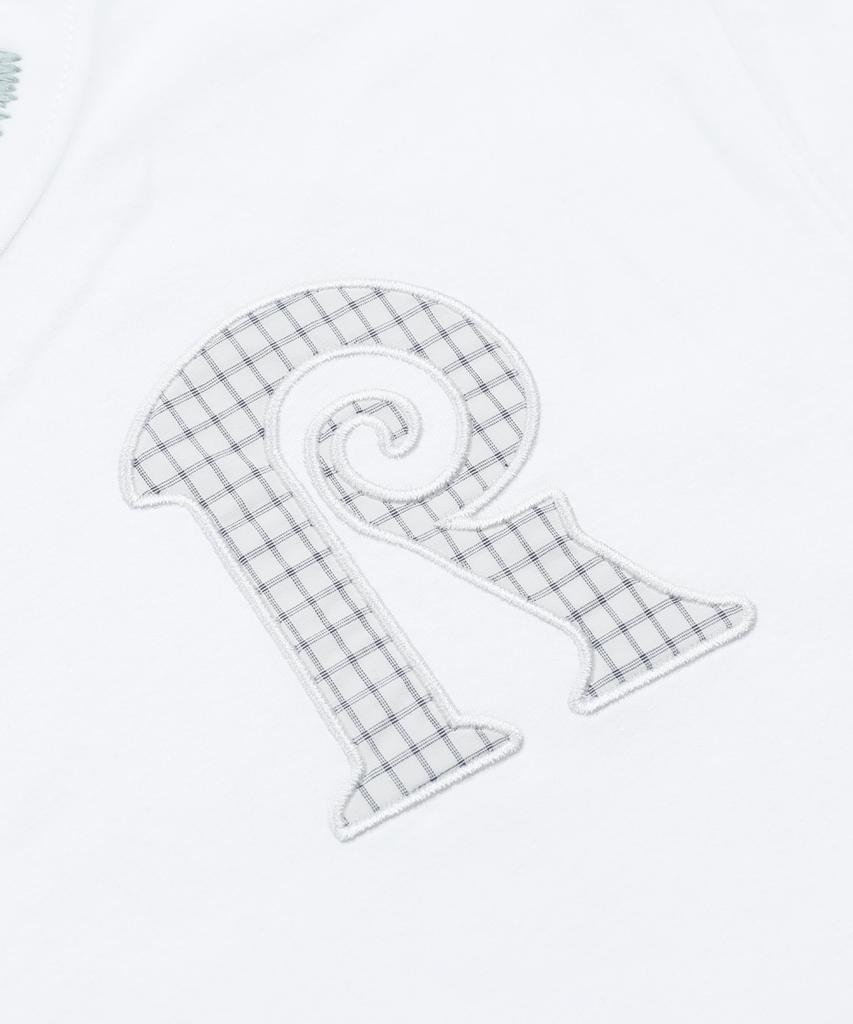 RuNaKi'Hu' Wxt101 Muguke Punching Check Applique T-Shirt (White)
