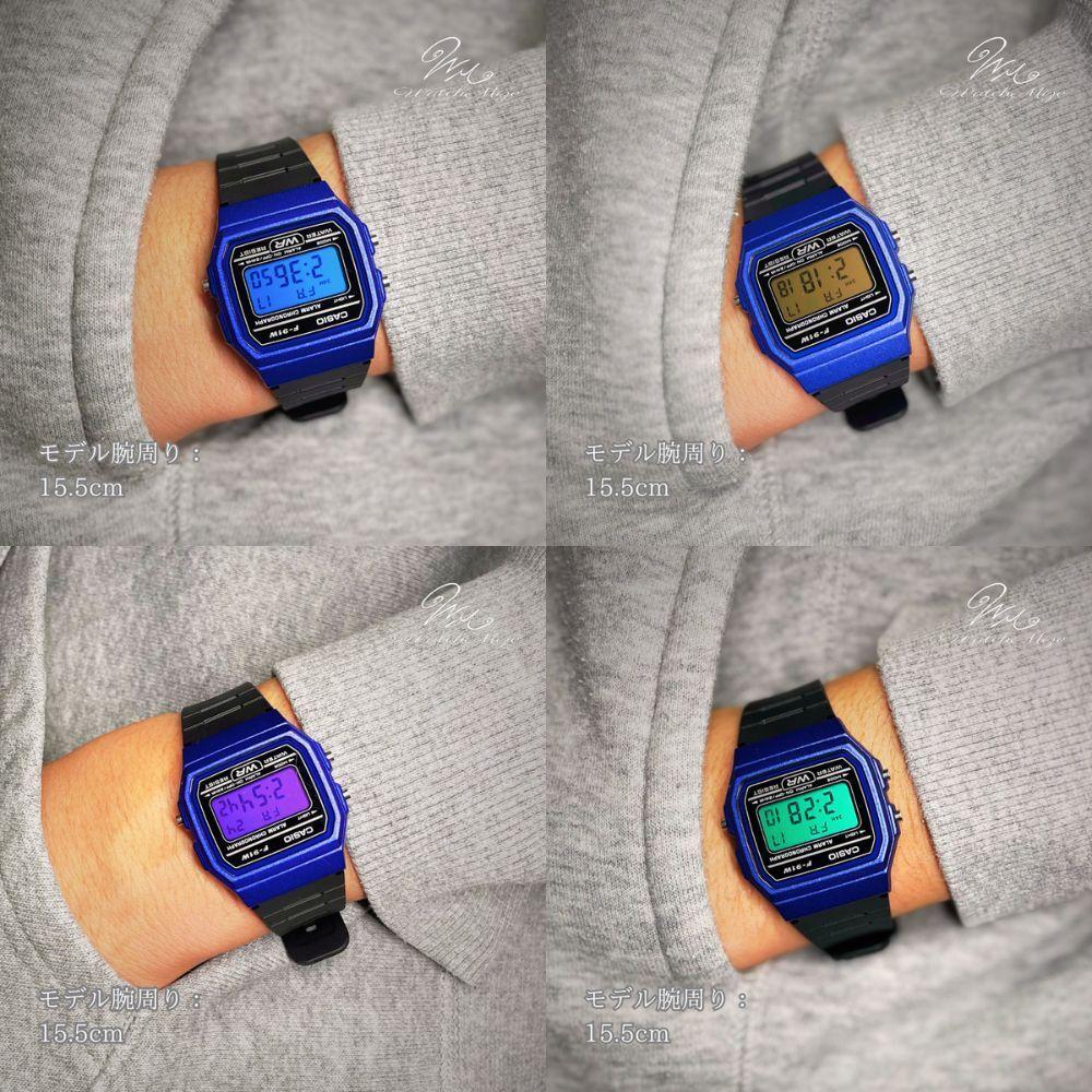 CASIO LCD base Purple LCD Custom Color Custom F-91WM-2AJH (base) watch