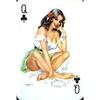 Custom Aluminum Tin Sign Art - Vintage Playing Cards and Women Wall Decor