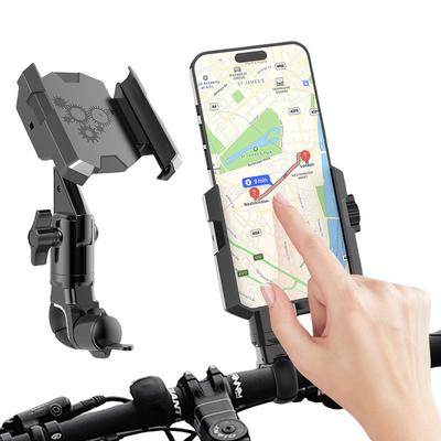 Uchwyt na telefon na kierownicę Wstrząsoodporny uchwyt na telefon komórkowy Obrotowy o 360 stopni Uchwyt na telefon rowerowy Regulowany uchwyt GPS do jazdy Motocyklowy