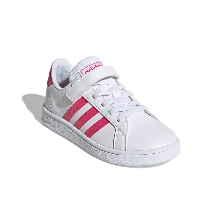 Adidas Neo GRAND COURT Abrasion Resistant Low top Kids' Skateboarding Shoes White Children Aged 3 7 Years Old EG3811