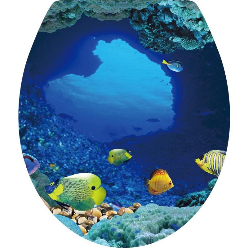 1pc Sea World Toilet Seat Sticker - Self Adhesive Bathroom Decor Home Decor Sticker 2026 Christmas