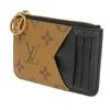 Used 12564 Card Case Porte Carte Romy M81912 7943 Current LV Circle RFID IC Chip Monogram Reverse Brown Unisex from