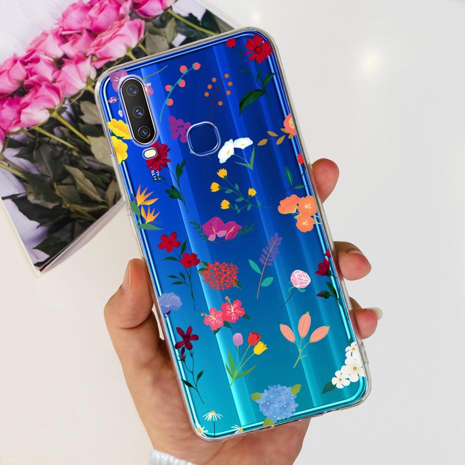 For Vivo Y12 1904 1940 Phone Case Fashion Butterfly Painted Soft Silicone TPU Cover For Vivo Y17 Y15 Y12 1902 1901 Bumper