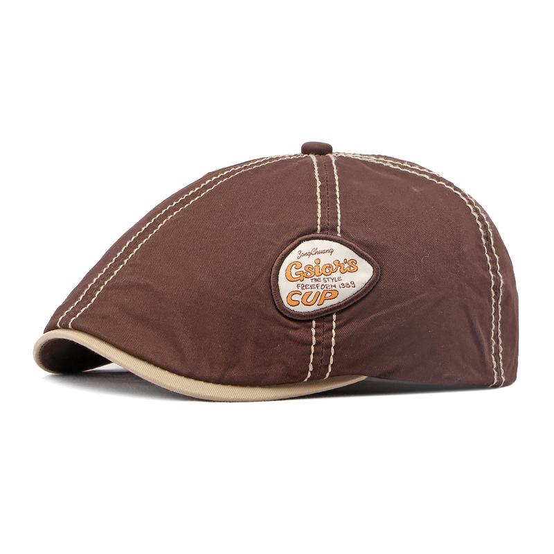 Letter Embroidery Retro British Style Beret Breathable and Comfortable Outdoor Casual Painter Hat Suitable for Spring and Summer