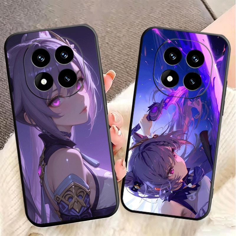Genshin Impact Keqing Soft Phone Case for Xiaomi Redmi Note 12 13 14 15 Pro Plus 11 12S 11S 11T 10 4G Black Cover Back Shell