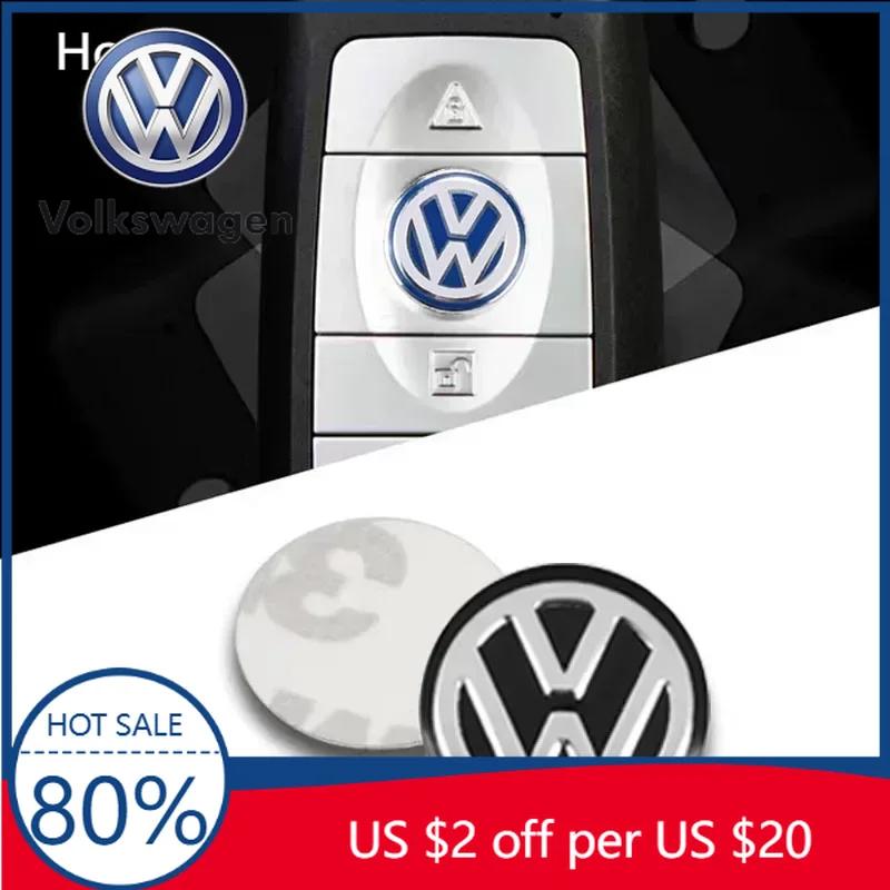 

For Volkswagen VW Car Goods 14MM Remote Car Key Stickers Emblem Accessories For Volkswagen Jetta MK5 MK6 Golf-4 5 6 7 Passat 3B7 2pcs синій