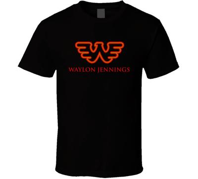 Waylon Jennings Λογότυπα 2 Μπλουζάκι