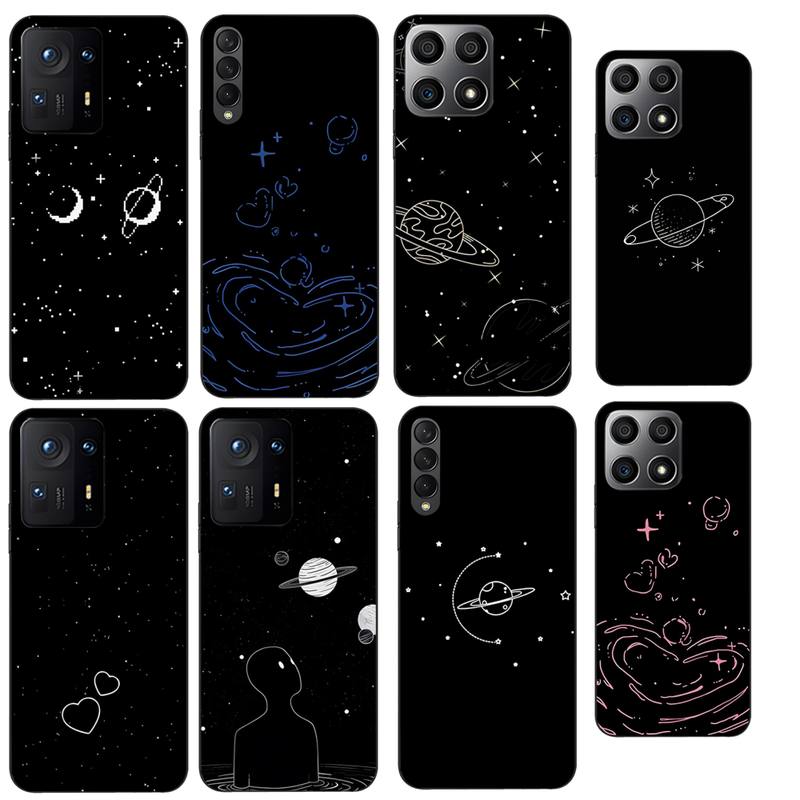 

Space Planet Moon Figure Phone Case Fundas For Huawei Y9 Y7 Y5 Y6 Prime 2019 Y9s Mate 30 20 10 Lite 40 Pro Nova 5t Cover Shell