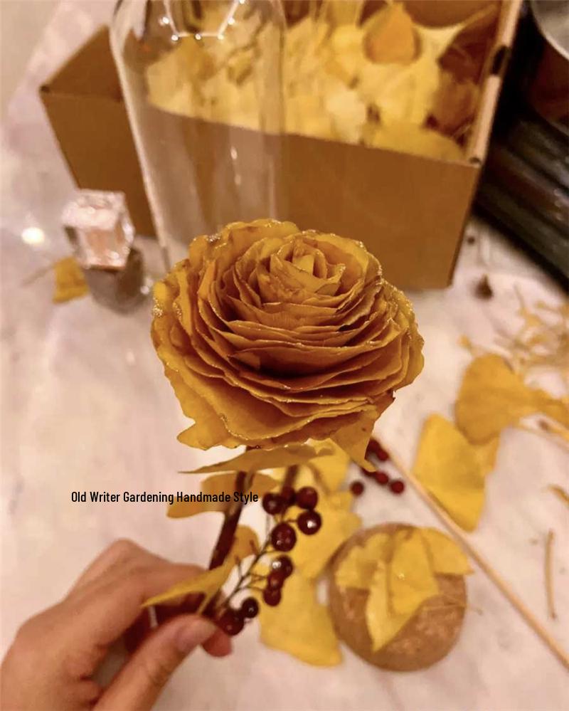Ginkgo Leaf Plant Specimen - Pressed Flower Material for Handmade Projects & Desktop Decor