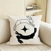 N-Negative Space Rabbit Cushion Cover Natural Linen Pillowcase Set, All-In-One Decor For Sofa, Bedroom & Chair