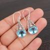 Sky Blue Topaz Gemstone 925 Sterling Silver Jewelry Drop/Dangle Earrings 1.64" CE-1-8