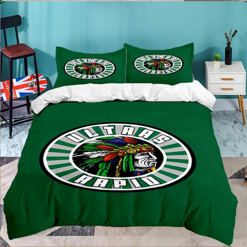 Native Spirit Rapid Ultras 3-teiliges Bettwäsche-Set, Ideal für 1 Bettbezug und 2 Kissenbezüge, Perfekt als Geschenk für Fans, Ideal für Schlafzimmer, Studentenwohnheim