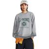 Li Ning Sports Lifestyle Series Letter Number Print Round Neck Pullover Sweatshirt Unisex Sweatshirt Floral-Gray AWDTB59-8