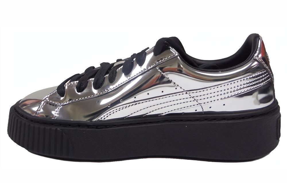 PUMA Platform Metallic Gs Silver Women s 362339-06 37.5