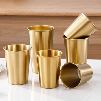 Wine Cup 400/500ML Stainless Steel Cup Thickened Water Cup Beer Cup Wide Mouth Drinking Cup Kitchen